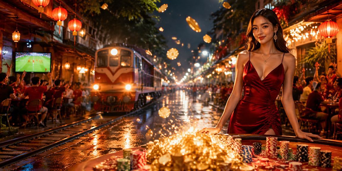 Người dùng Việt xem trang 155 trên di động với bối cảnh Hà Nội buổi tối