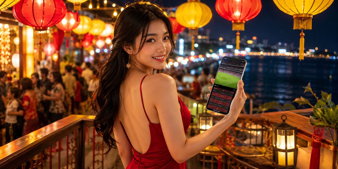 Người dùng Hà Nội xem cá cược thể thao trên điện thoại ở chợ đêm