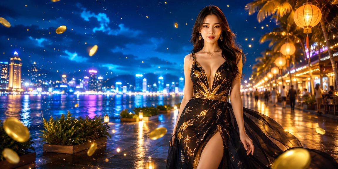 Không gian chợ đêm Mũi Né với chủ đề giải trí casino và cá cược